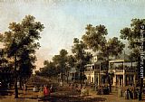 Canaletto View Of The Grand Walk, vauxhall Gardens, With The Orchestra Pavilion, The Organ House, The Turkish Dining Tent And The Statue Of Aurora painting